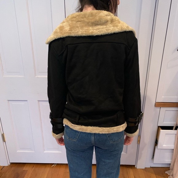 Faux fur motto jacket - Picture 4 of 4